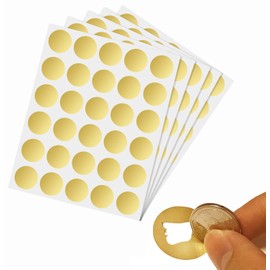 AIBAOBAO Pack of 150 Scratch Stickers Round 25 mm Scratch Cards Make Yourself Scratch Stickers Gold Small Scratch Off Sticker DIY Scratch Labels for Lotto Tickets Surprise Birthday Wedding Christmas