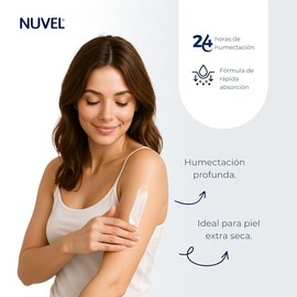 Nuvel Crema Corporal Humectante Reparacion Intensiva para Piel Seca y Extra Seca con Aceite de Almendras 750 ml