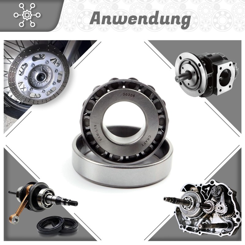 Parts and Parts Tapered Roller Bearing 30306 30 x 72