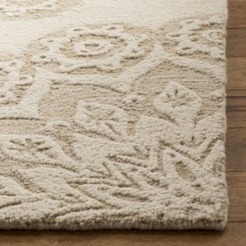 Safavieh Blossom Collection BLM108B Handmade Premium Wool Runner, 2'3" x 8' , Ivory / Beige