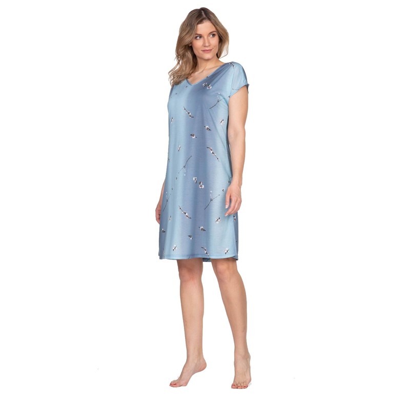 e.Femme® Erika 786 Women's Beach Dress, Blue/print