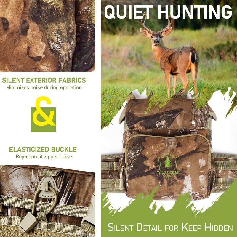 Wild Cedar Binocular Harness Chest Pack with Rangefinder Pouch, Bino