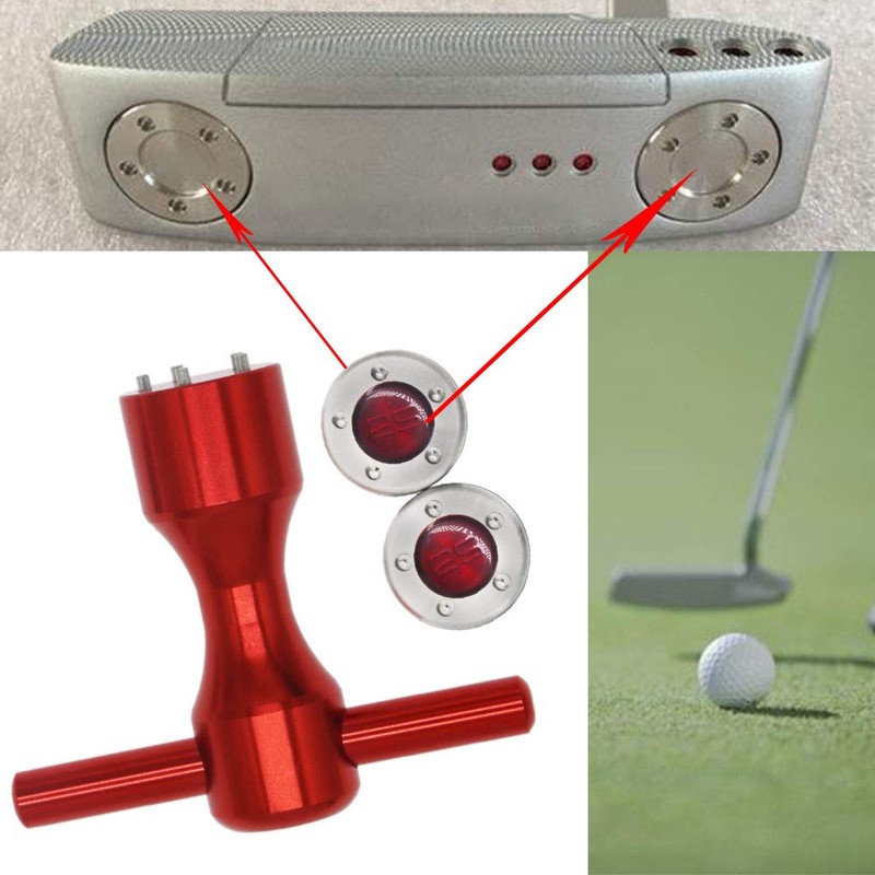 2Pcs Golf Custom red Weights + Red Wrench For Titleist
