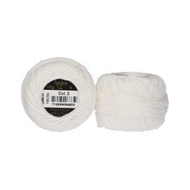 Anchor 4591008-00002 Stickgarne, 100% Baumwolle, weiß, Stärke 8, 82m, 16 Gramm