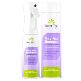 Nurture Valley No Water Nourishing Shampoo Spray - Waterless 12 Oz Continuous Spray Bottle + 16 oz Refill, Leaves Hair Fresh, Clean and Odor-Free
