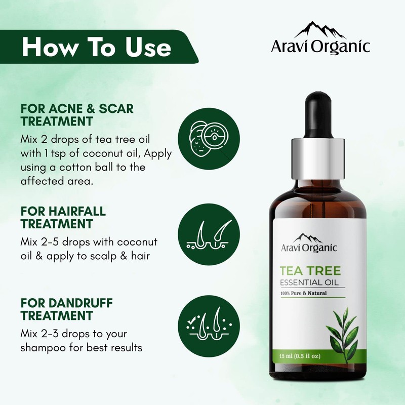 Aravi Organic Tea Tree Essential Oil - 15 ml |