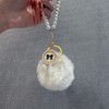 Guqqeuc Wristlet PomPom KeyChain Fluffy Keyring Pom Pom Faux Fur
