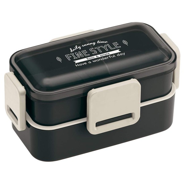 Skater PFLW9AG Ag+ Antibacterial Fluffy 2-Tier Lunch Box, Large Capacity, 28.7 fl oz (850 ml), Fine Style, Made in Japan