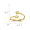 Diamond2Deal 10k Yellow Gold Round Cut Cubic Zirconia Toe Ring