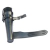 Horse Saddle Flask Black Leather complete with stainless steel baton