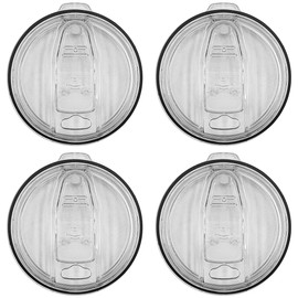 POFET Pack of 4 20 oz Cup Lids, Cup Lids, Cup Straw Lid, Cup Seal Lid for Mouth Cup, Cooler Cup