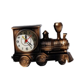 Toyvian Vintage Retro Train Train Alarm Clock Quartz Alarm Clock Decorative Alarm Clock Style Students Alarm