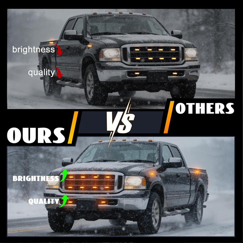 GZLDZN Amber LED Strobe Lights for Trucks Vehicle Emergency Flashing