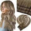 LaaVoo Microbead Real Hair Extensions Brown Blonde 45 cm Micro