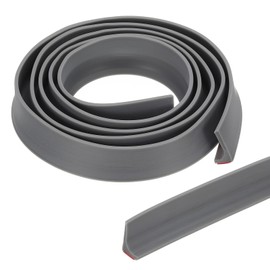 PATIKIL 118 Inch Collapsible Shower Threshold Water Dam Guard, Shower Stopper Barrier Self Adhesive Sink Splash Guard for Frameless Shower Door Bottom, Gray (1.2"Wx0.6"T)