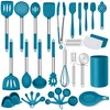 LIANYU 43 Pcs Silicone Kitchen Cooking Utensils with Holder, Heat