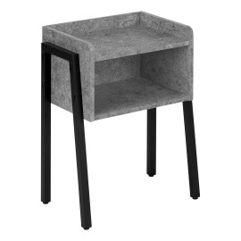 Homeroots 23" Black And Gray End Table With Shelf