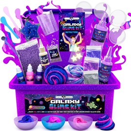 (Galaxy) - Original Stationery Mini Galaxy Slime Kit with Glow in The Dark Slime Powder to Make Glitter Slime  Galactic Slime Kit for Girls 10-12     