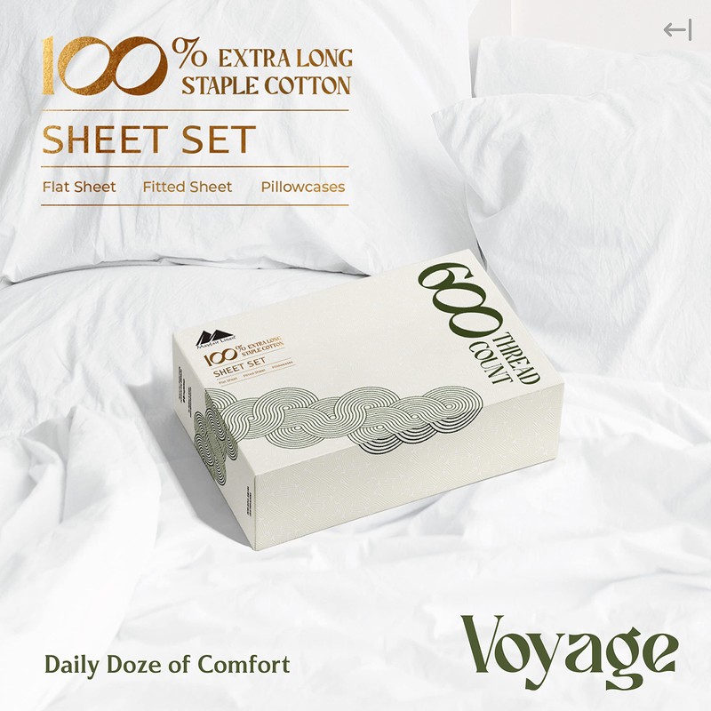 Mayfair Linen 100% Egyptian Cotton Sheets Twin - 600 Thread