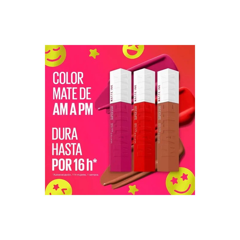 Labial Líquido Larga Duración Superstay Matte Ink Maybelline