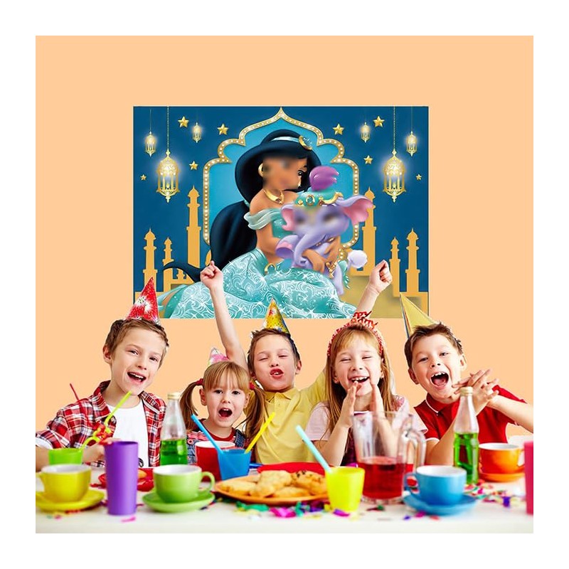 RZDQZY Princess Jasmine Photo Backdrop - Pink Fabric, Medium/Large Size,