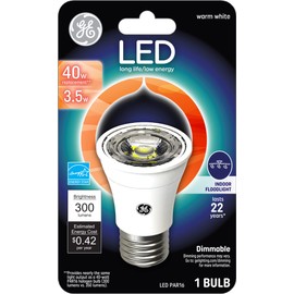 GE Dimmable LED Light Bulb, PAR16 Indoor Floodlight, 3.7-Watt (40-Watt Replacement), 260 Lumen, Bright White, Medium Base, 1-Pack PAR16 LED Light, Recessed Light Bulb, LED Floodlight