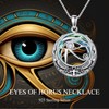 TOUPOP Egyptian Eye of Horus Necklace Jewelry Sterling Silver Egypt