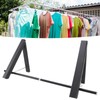 Retractable Clothes Rack Black Foldable Design Aluminium Wall Mounted Clothes