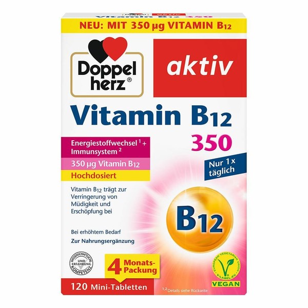 [Overseas] Germany Doppelherz Vitamin B12 350 Mini 120 Tablets / [해외] 독일 Doppelherz 도펠헤르츠 비타민 B12 350 미니 120정