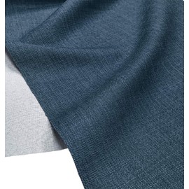 A-Express Soft Plain Linen Look Fabric Curtains Bag Designer Clothing Material Dressmaking Upholstery 145cm Wide - Half Metre 50cm x 145cm Denim Blue