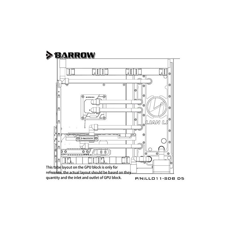 Barrow LRC 2.0 Side Waterway Plate for Lian Li O11