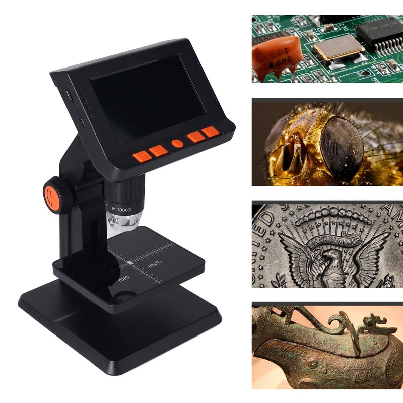 Portable HD Desktop Electronic Digital Microscope 1000x 4.3Inch LCD Digital