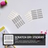 LIOOBO 50pcs Scratch Card Stickers with Silver Film to Write