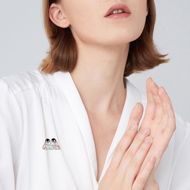 Penguin Pins Sterling Silver Penguin Brooches Penguin Jewellery Penguin Christmas Gifts for Women Girls