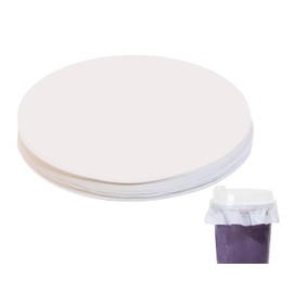 ONLYKXY White Leak-Proof Cup Cap Lid Liners Round Sealing Paper Pads Waterproof Spill Proof Paper for Plastic Drink Cup Milk Tea Coffee Beverage Cup Leak Proof Film Sealing Film (250, 12cm/4.72inch)