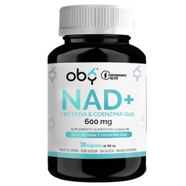 OBY NAD+ | NAD potenciado con Betaina y Coenzima Q10 (CoQ10) | Precursor de Nicotinamida Ribosa y NMN | 30 dias