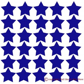 WALL DECOR PLUS MORE Star Wall Vinyl Stickers Shapes for Home Décor 2inch 30pc Peel-n-Stick - Traffic Blue