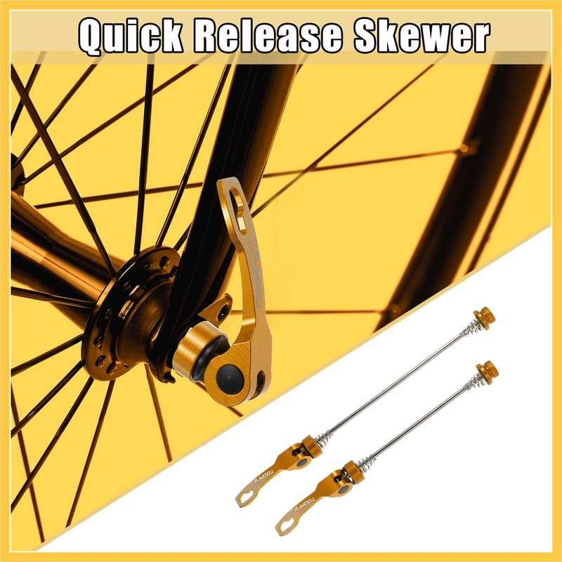 BULLSPANN 1 Pair Front Rear Bicycle Axle Skewers Quick Release
