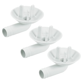 MECCANIXITY Air Conditioner Drain Hose Connector 25mm Tube Elbow Fitting Replacement Part Accessories for Mini-Split Window AC, Grey Pack of 3