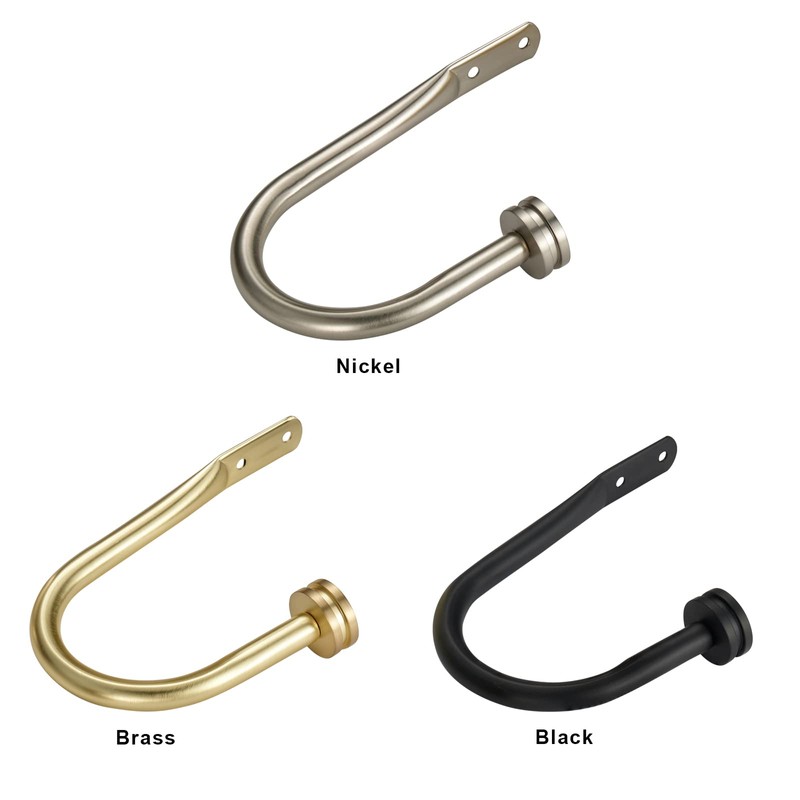 Curtain Holders, 2 Pack Brass Decorative Curtain Holdbacks for Wall