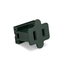 Holiday Lighting Outlet Female Green Slip Plug, Zip Plug, Vampire Plug, Gilbert Plug, Slide Plug for SPT Cords (100, SPT-2)