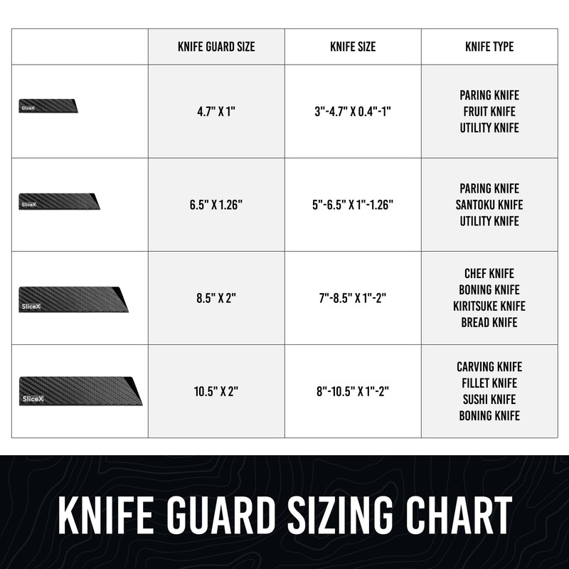 Premium Knife Sheaths for Kitchen Knives 4"-10" Sizes | Universal
