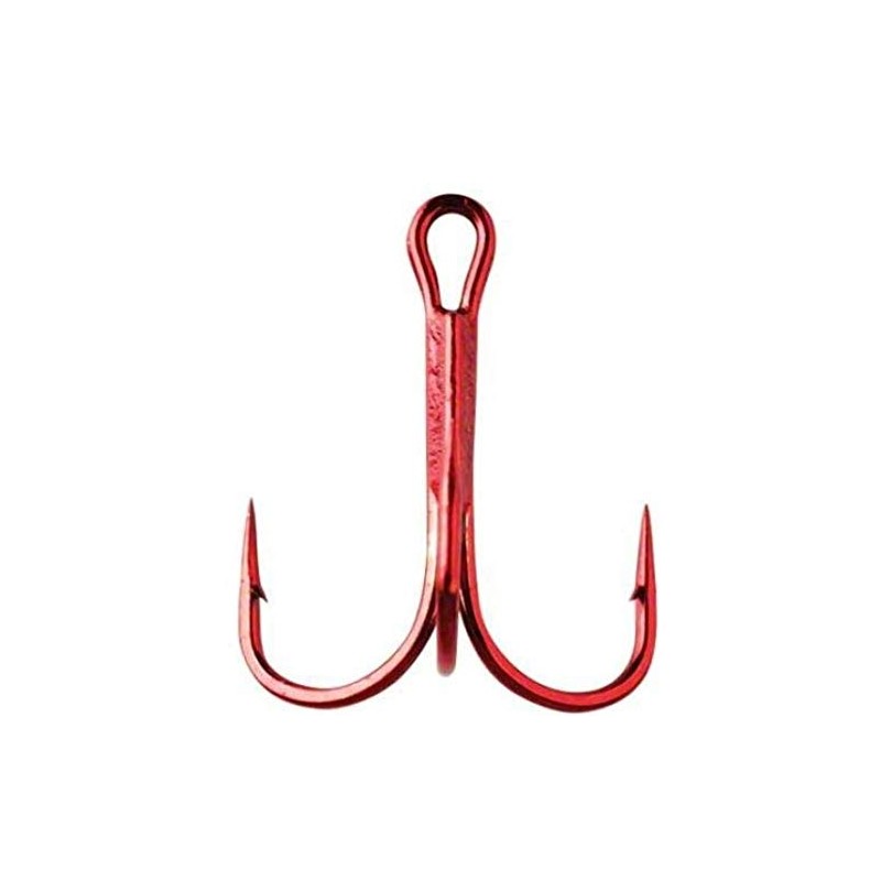 Round Bend Treble 1X Tin Red #6