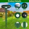 4 Pack 2025 Solar Ultrasonic Animal Repellent Raccoon Fortress Pro