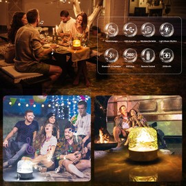 Ocean Wave Cordless Light Projector with 16 Color Effects, LED Night Lights Projector Mood Lighting, Built-in Bluetooth Speaker, with Remote Control, Bedroom & Kid's Room, Party Christmas Gifts