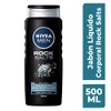 NIVEA MEN Jabón Líquido Corporal Rock Satls (500 ml) jabón