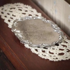 Factory Direct Craft Dollhouse Miniature Silver Serving Platter | 3 Pieces