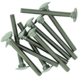 M8 (8mm x 25mm) Cup Square Carriage Bolt (Fully Threaded) - Stainless Steel (A2) (Pack of 10)