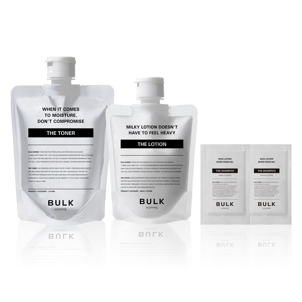 Bulk Hom Milky Lotion Men's 3.5 oz (100 g) & Lotion 6.8 fl oz (200 ml) + Shampoo 2 Samples