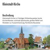 FALLER Kleinstadt-Kirche Modellbausatz mit 50 Einzelteilen 200 x 118 x